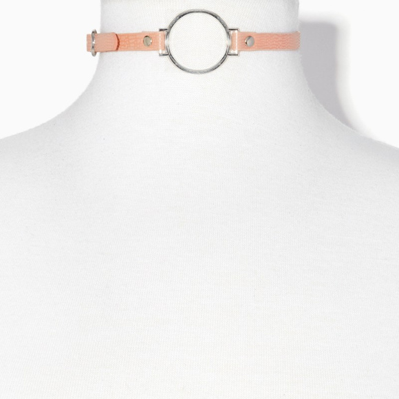 Charming Charlie Jewelry - Lock & Charm Buckle  Choker Necklace